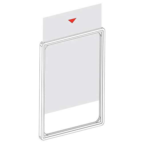 Funda de plástico para gráfica en marco de plástico PLV