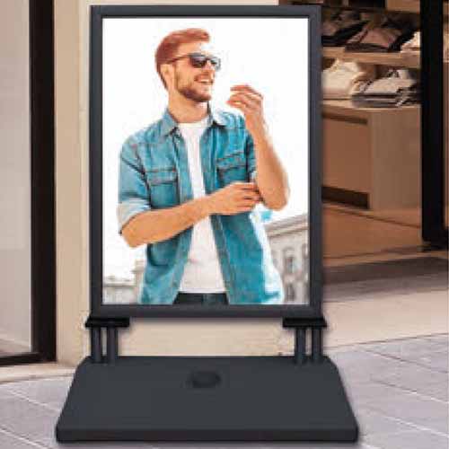 Caballete publicitario para exterior ejemplo
