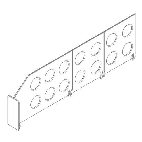 Separador fraccionable eco angulo con tope esquema