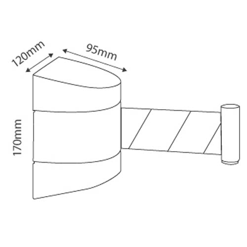 Cinta de Seguridad Retráctil para Pared medidas