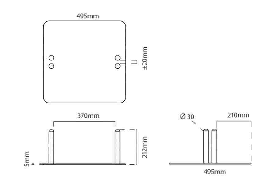 Base grande para gr&aacute;ficas medidas