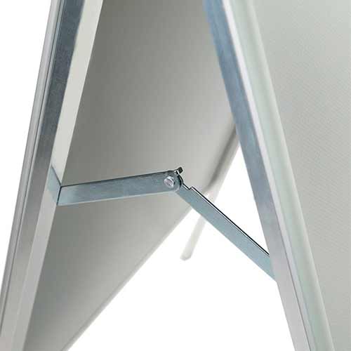 Caballete de aluminio doble cara detalle