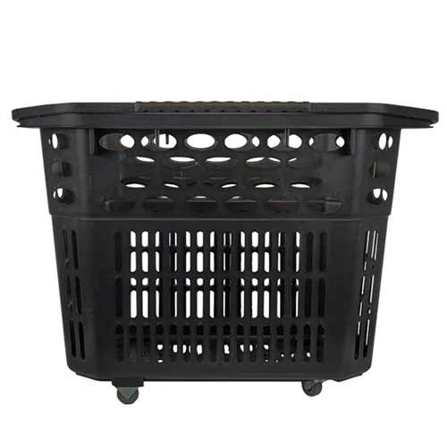 Cesta con ruedas vista asas plegadas