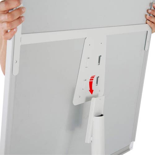 Pizarra magnética con ruedas fácil instalación