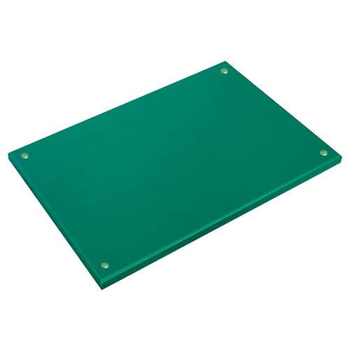 Tabla de corte polietileno verde de alta densidad P500 con tacos antideslizantes