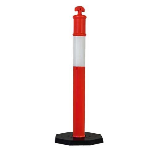 Poste de emergencia con base de goma de 6 kilos.