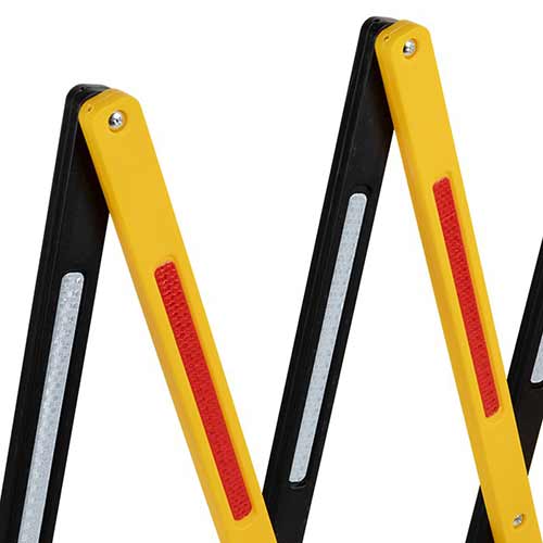 Valla extensible rellenable reflectante detalle reflectante