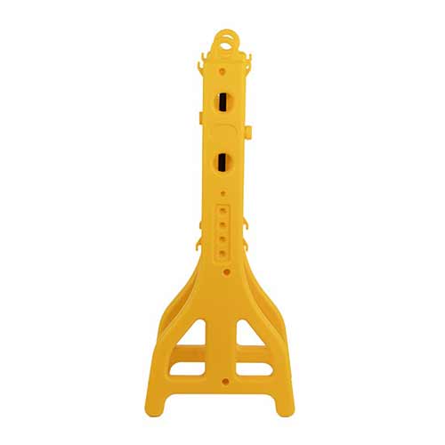 Valla extensible rellenable reflectante vista lateral