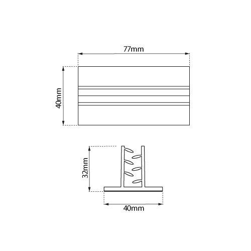 Gripper Adhesivo Ancho medidas