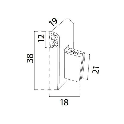 Gripper Vertical para Perfil medidas