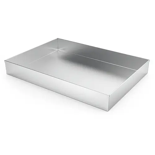 Bandeja expositora de acero inoxidable para mostrador de pescader&iacute;a.