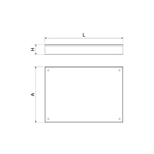 Dimensiones de la bandeja expositora: 480x287x50 mm