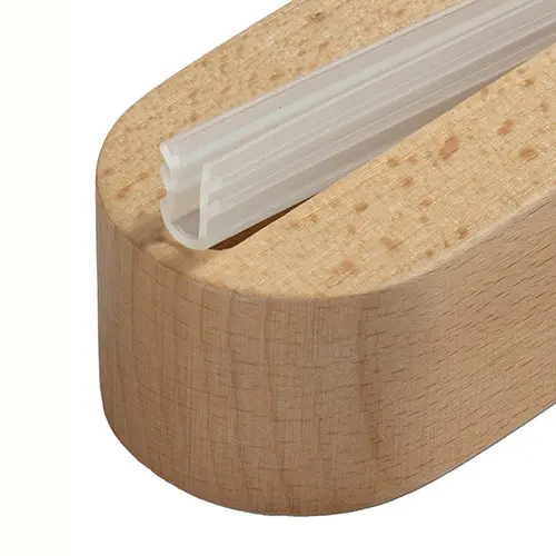 Portagráfica de madera con base redonda y gripper
