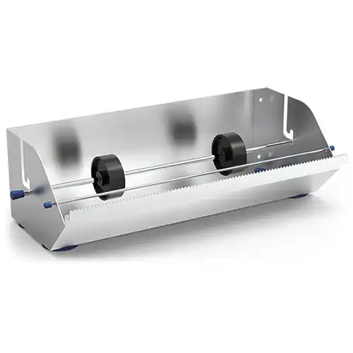 Dispensador film acero inoxidable detalle