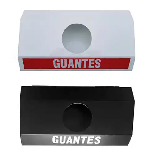 Dispensador de guantes met&aacute;lico