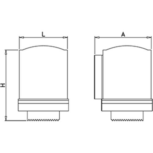 Medidas dispensador inox papel mecha